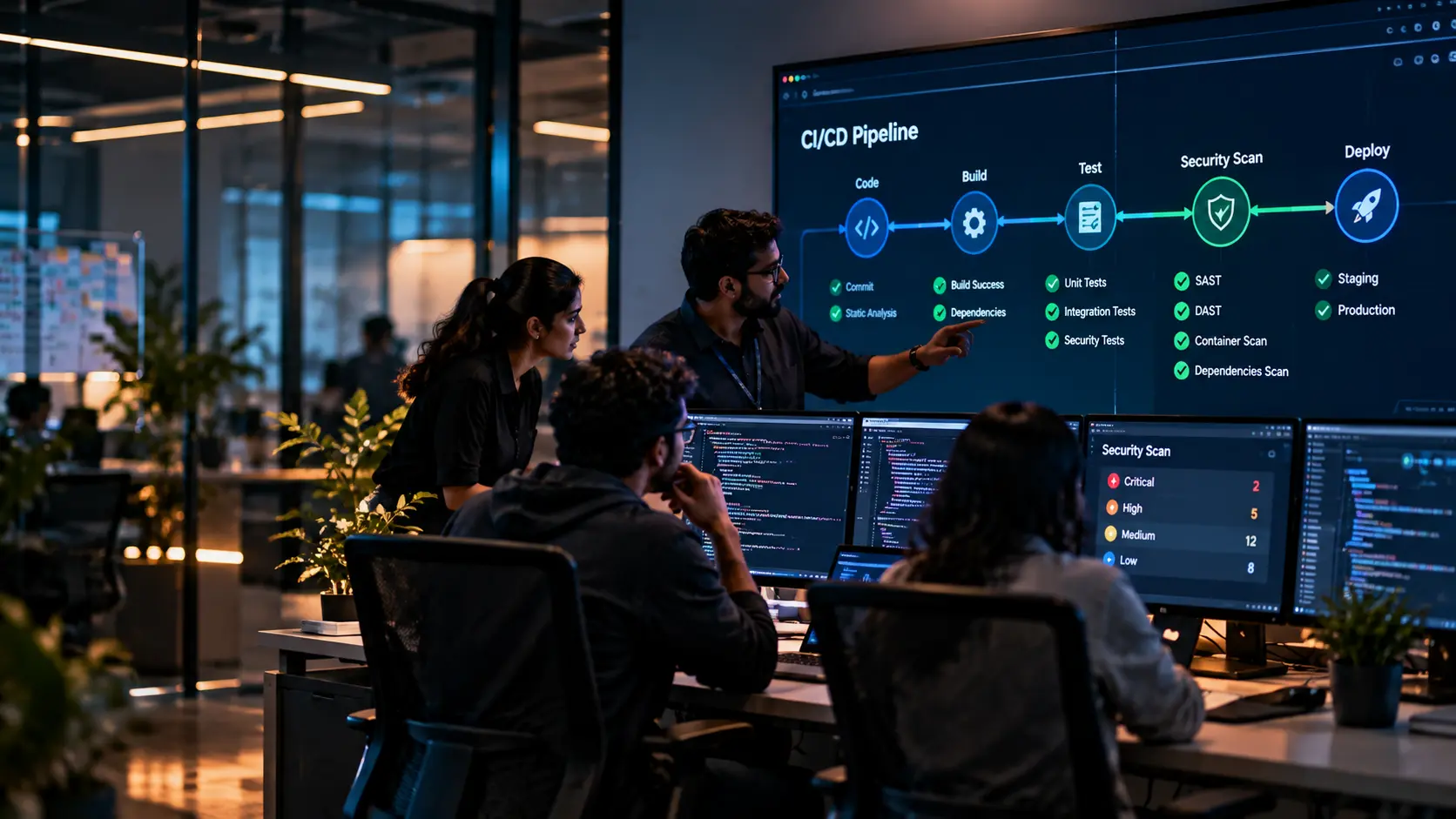 DevSecOps Automation services integrating security testing and automated security controls across CI/CD pipelines for secure software delivery.