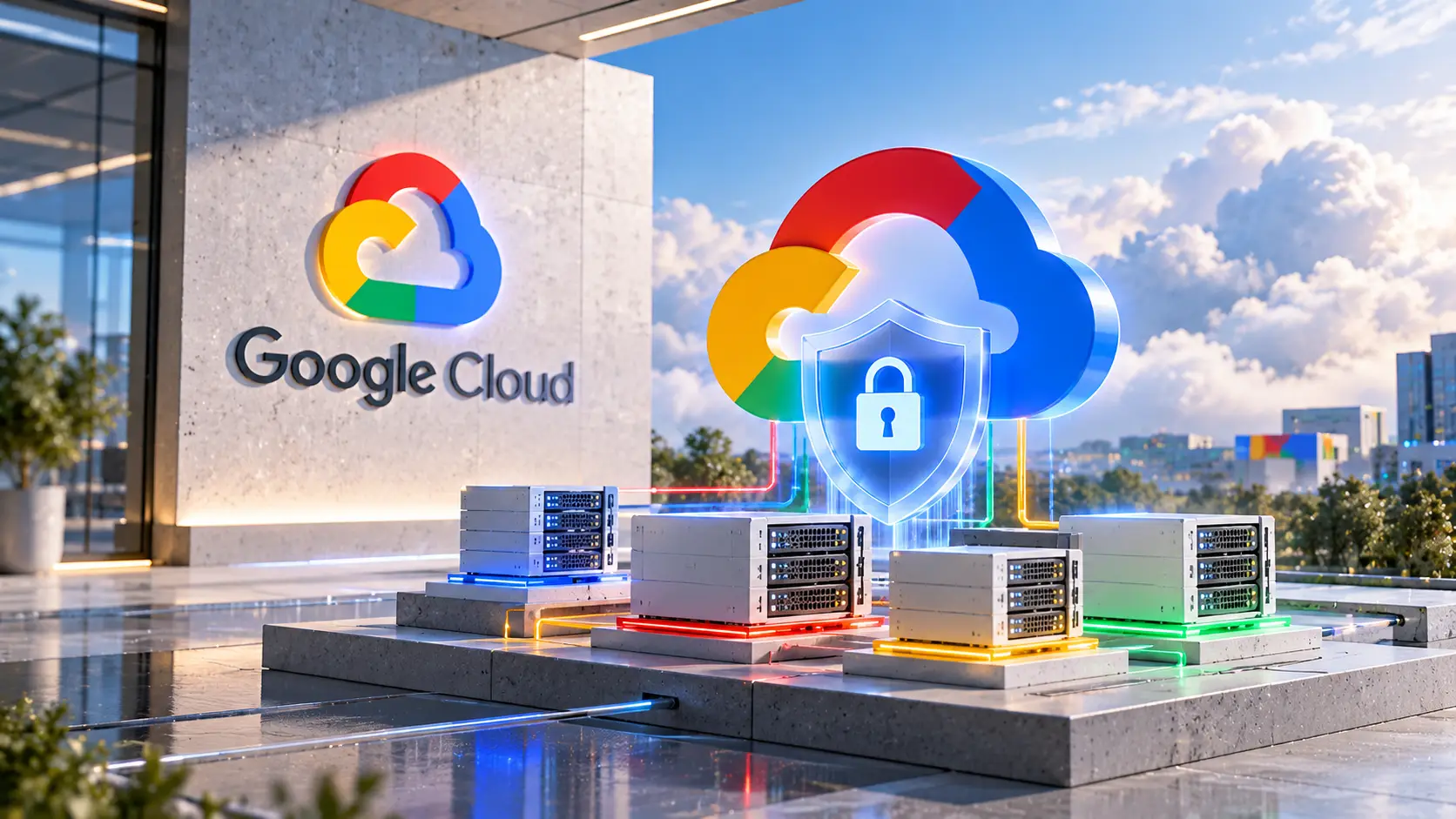 GCP server hardening with secured Google Cloud infrastructure, protected servers, access controls, network security, and hardened cloud configurations.
