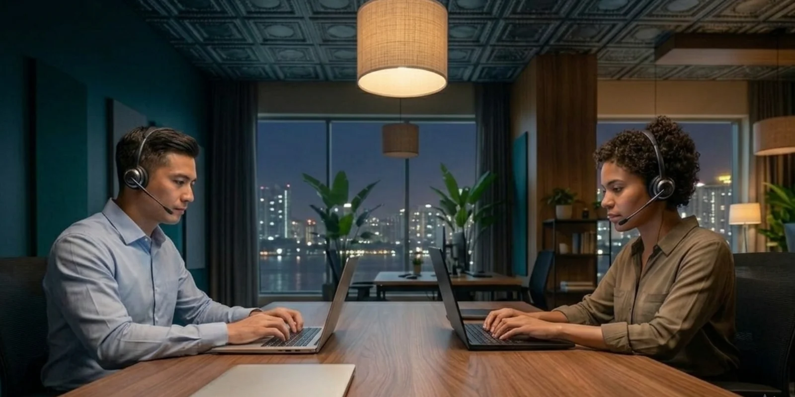 Globally connected technology professionals working across distributed locations, representing HashRoot’s global workforce management services for international teams.