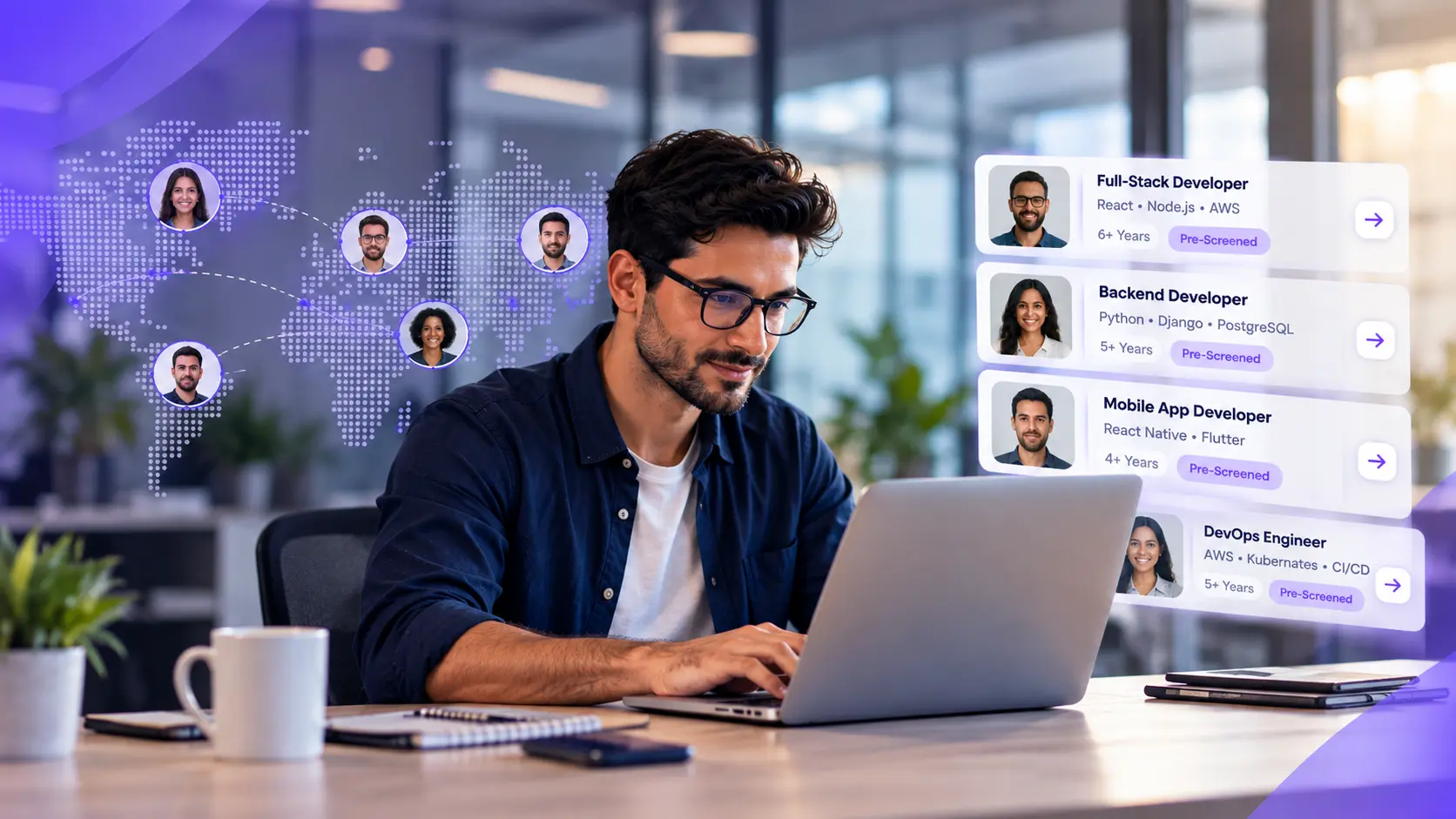 Hire remote developers through RapidBrains with access to pre-screened global software, backend, mobile, and DevOps talent matched to business needs.