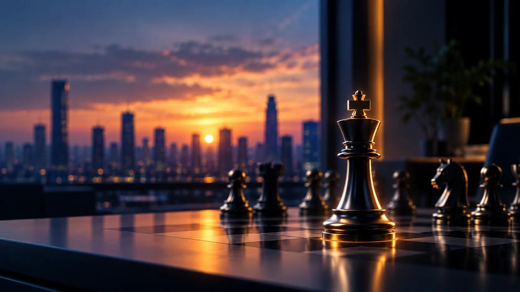 Chess king representing strategic cybersecurity leadership and high-level decision-making for HashRoot vCISO services.